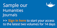 Sample our Humanities journals, sign in here to start your FREE access for 14 days